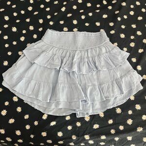 Hollister Light Blue Tiered Skater Skirt